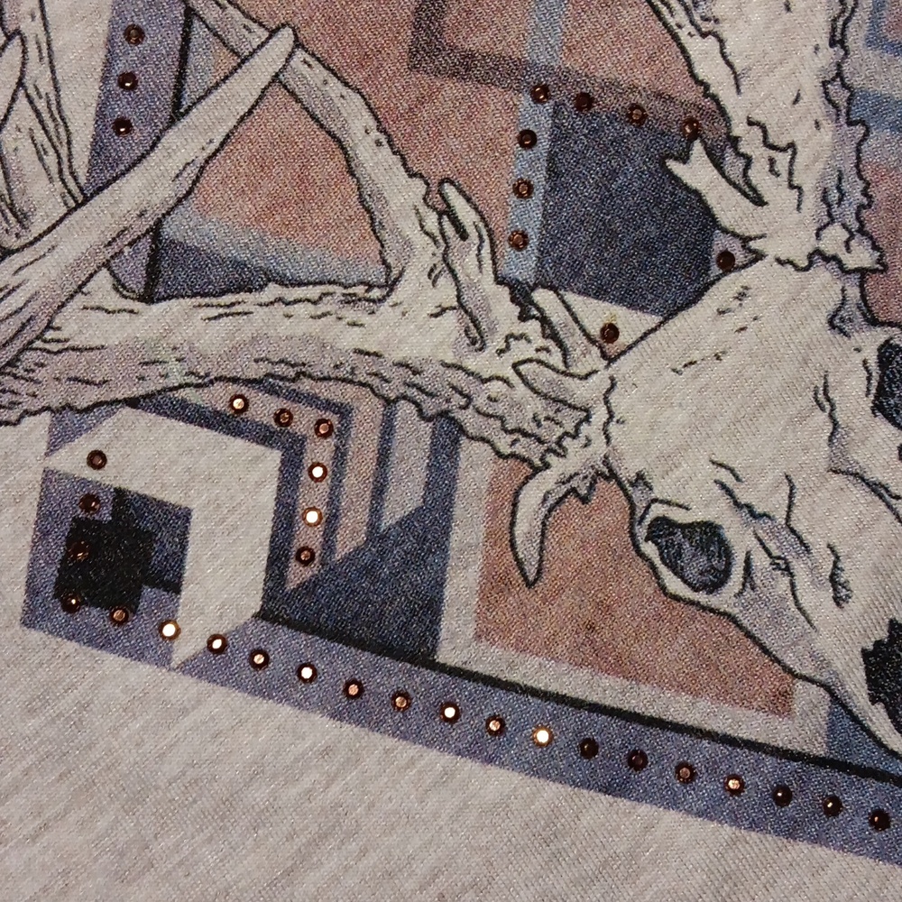 - (2) EMBELLISHED WESTERN TEES by LEGENDARY STOCKYARDS - Picture 8 of 9